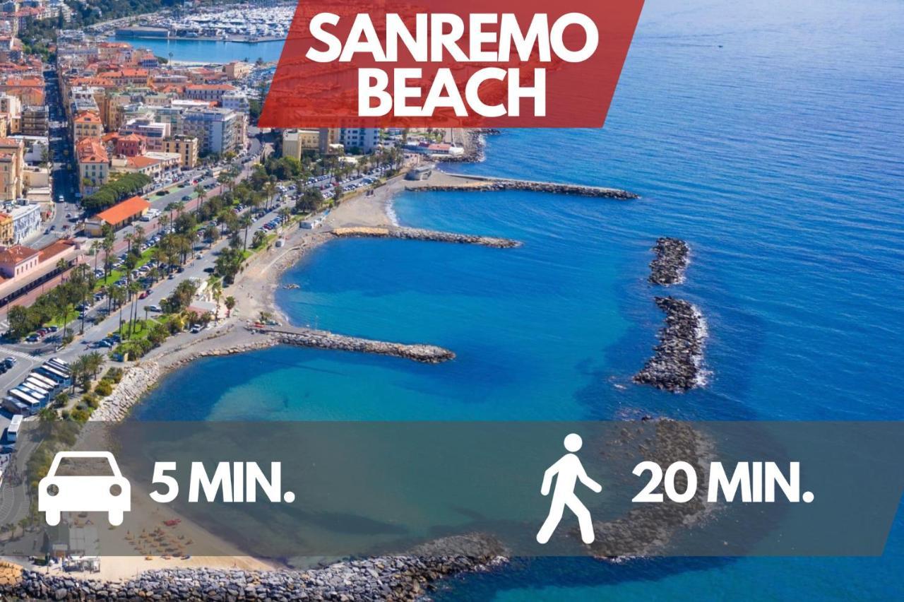 Free Parking-Sea View, With Pool & Garden Lägenhet Sanremo Exteriör bild