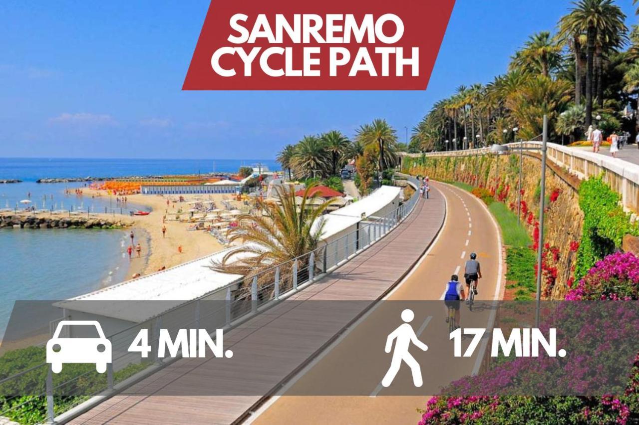 Free Parking-Sea View, With Pool & Garden Lägenhet Sanremo Exteriör bild